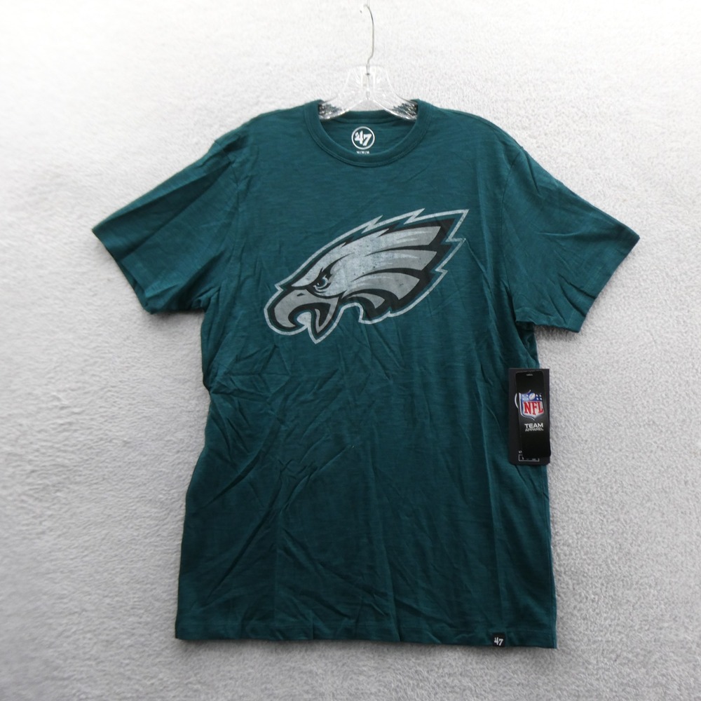 47 Brand Shirt Mens Medium Philadelphia Eagles Green Short Sleeve Cotton NFL